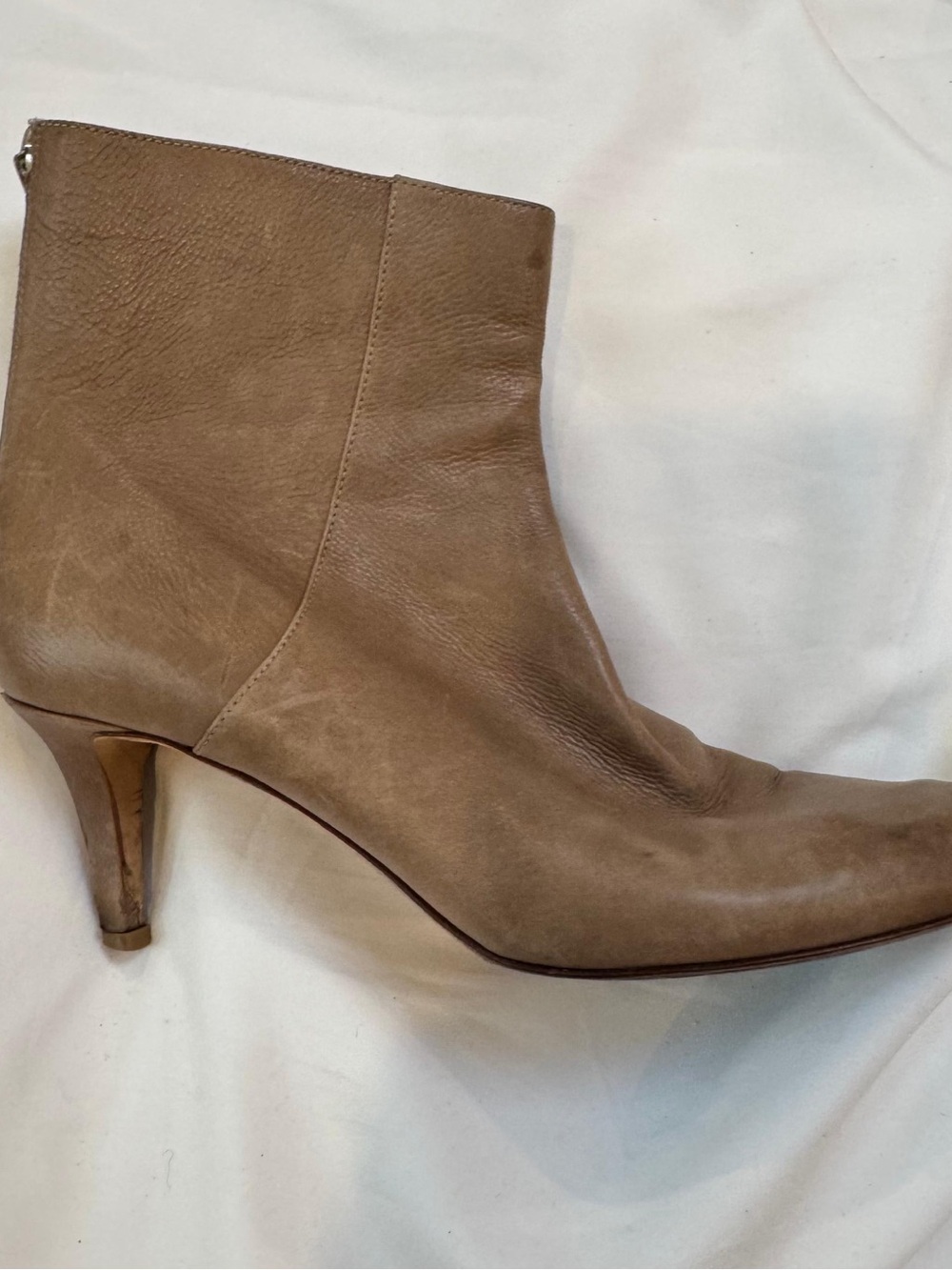 Jimmy choo Leather Ankle Bootie - Taupe Women's Heeled Boot